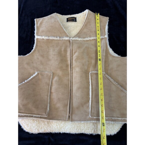 Vintage Ranch Vest Swingster World of Wearables Suede Fleece Lined XL Western - Picture 3 of 7